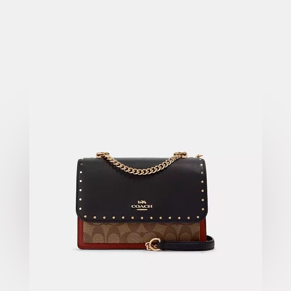 Coach Klare Crossbody Bag In Signature With Rivets - Picture 1 of 16